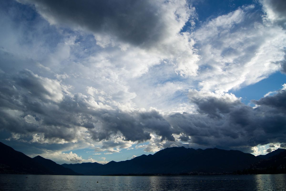 Na het onweer. Lago Magiore, Zwitserland