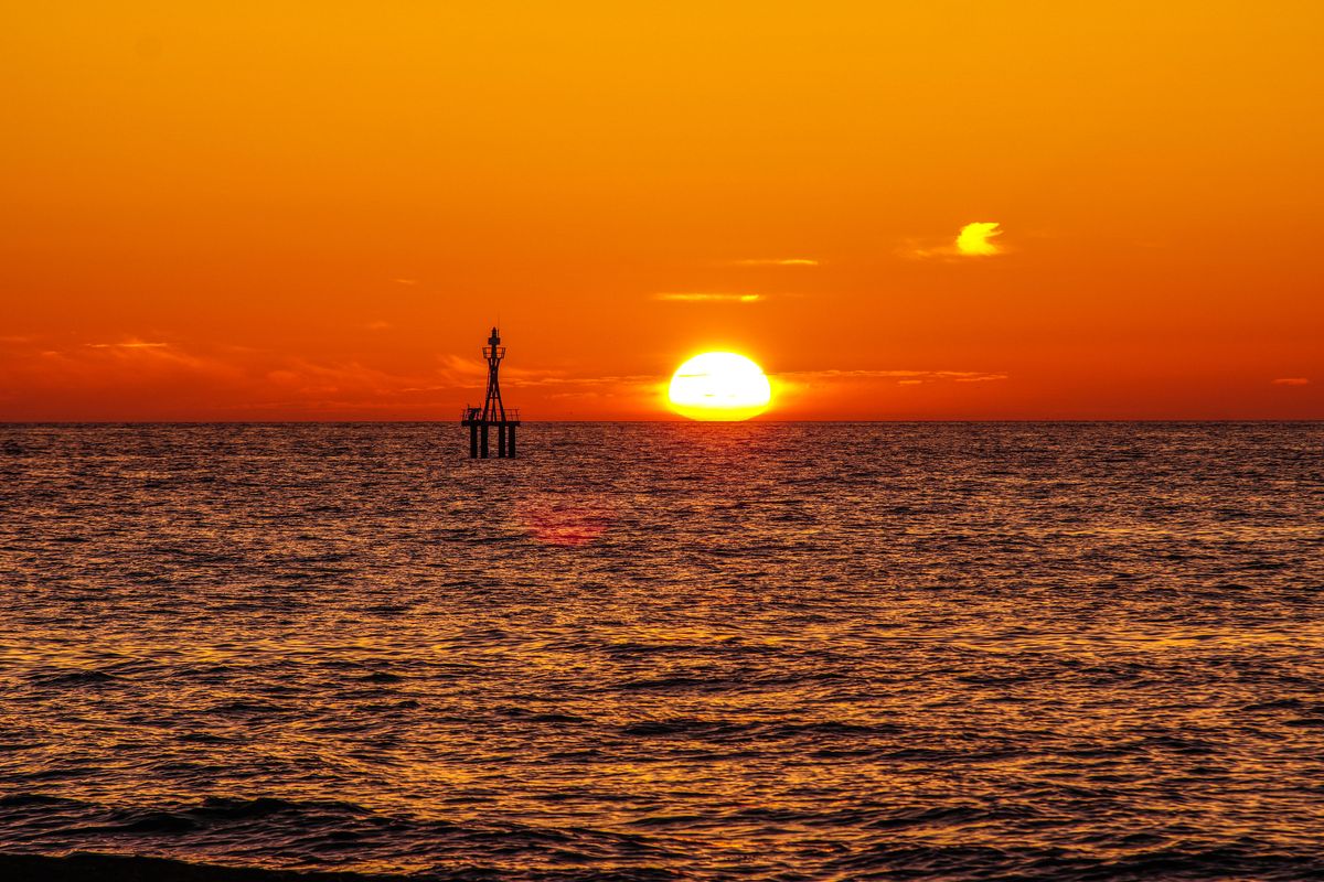 coucher de soleil en Normandie