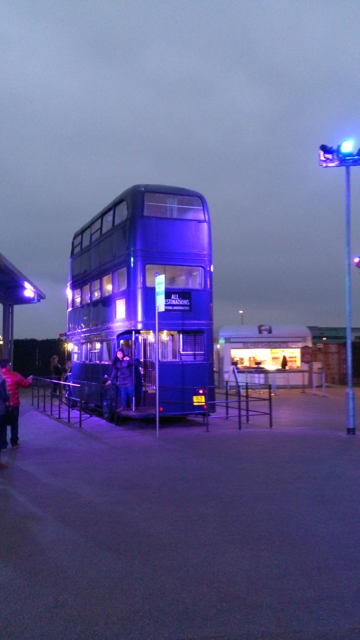 The Knight Bus at it's Bus Stop (From Harry Potter)